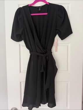 Aqua Black Short Dress